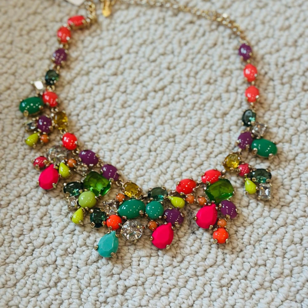 Cara Couture Pink and Green Statement Necklace